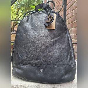 Harbour 2nd leather Meghan Backpack Black Ash New